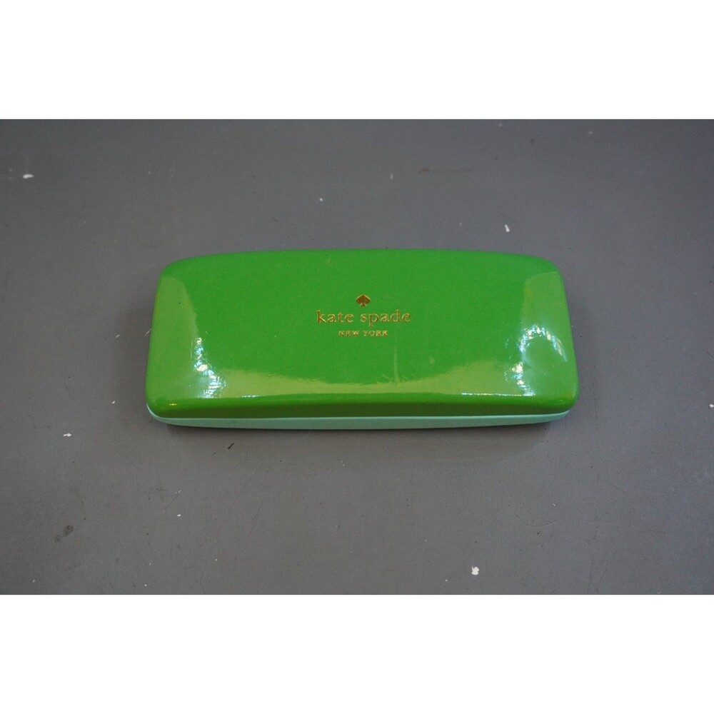 Kate Spade Eyeglass Case Turquoise Blue and Green Hard Clam Shell Eye Glasses